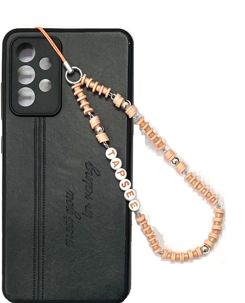 Personalised Name Beaded Phone Charm Wristlet, iPhone Strap Pink and White  With Bow Metal Charm WHITE / GOLD Letters and GOLD Love Heart 