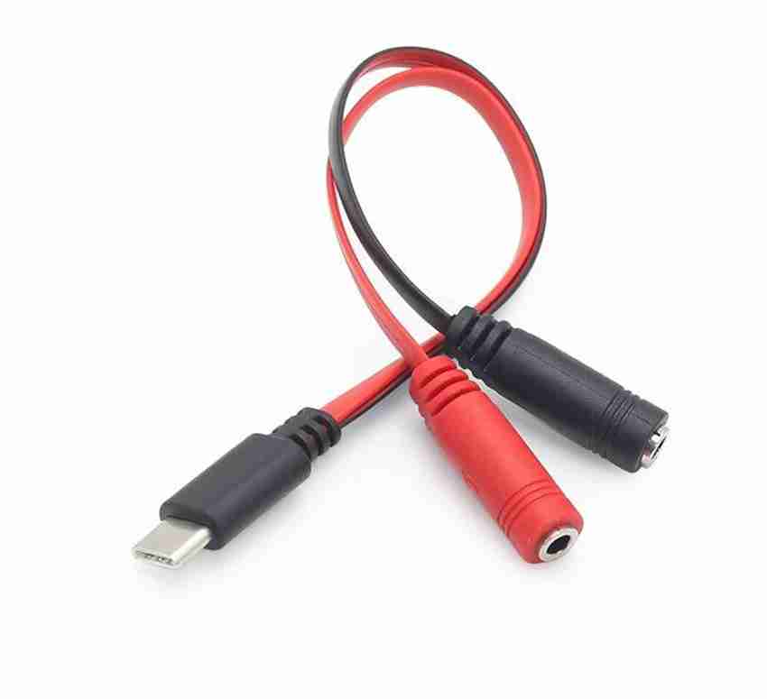 RHONNIUM AUX Cable 0.4 m USB C 3.1 Type C To Dual 3.5mm AUX Headphone Earphone Jack Adapter Cable A1 RHONNIUM Flipkart