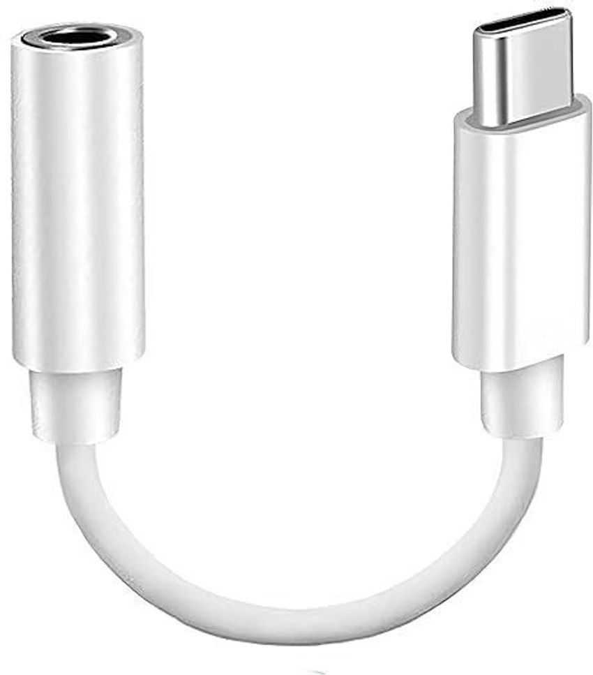HOMEMO Type C to 3.5mm Adapter USB C to Aux Audio Adapter Cord Headphone Jack White for Galaxy S24 Ultra S23 S22 S21 FE Note 20 Z Fold 5 Type C Devices Phone Converter Price in India