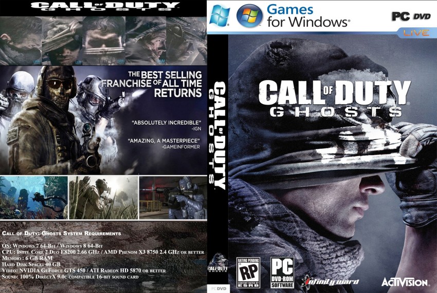 PC Game DVD Mac Call of Duty Ghosts New Blister Version French