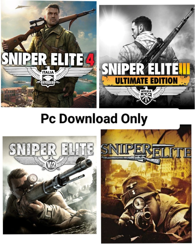 2Cap Sniper Elite 1-2-3-4 Pc Game Download (Offline only) Complete Games (Complete Edition) Price in India
