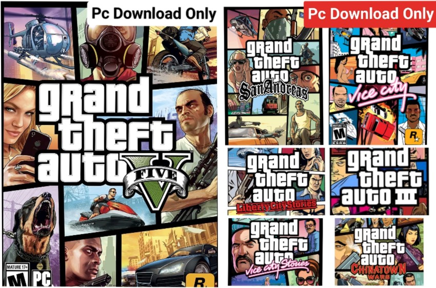 2CAP Gta San Andreas 5 In 1 Pc Game (Offline only) Complete Games