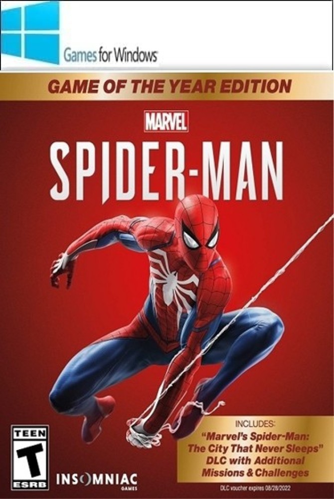 Marvels Spiderman GAME OF THE YEAR EDITION (Steam) Price in India - Buy  Marvels Spiderman GAME OF THE YEAR EDITION (Steam) online at