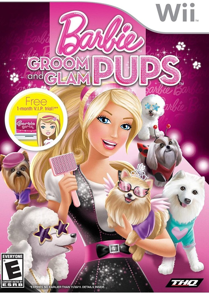 Barbie Groom and Glam Pups Nintendo Wii NTSC video game