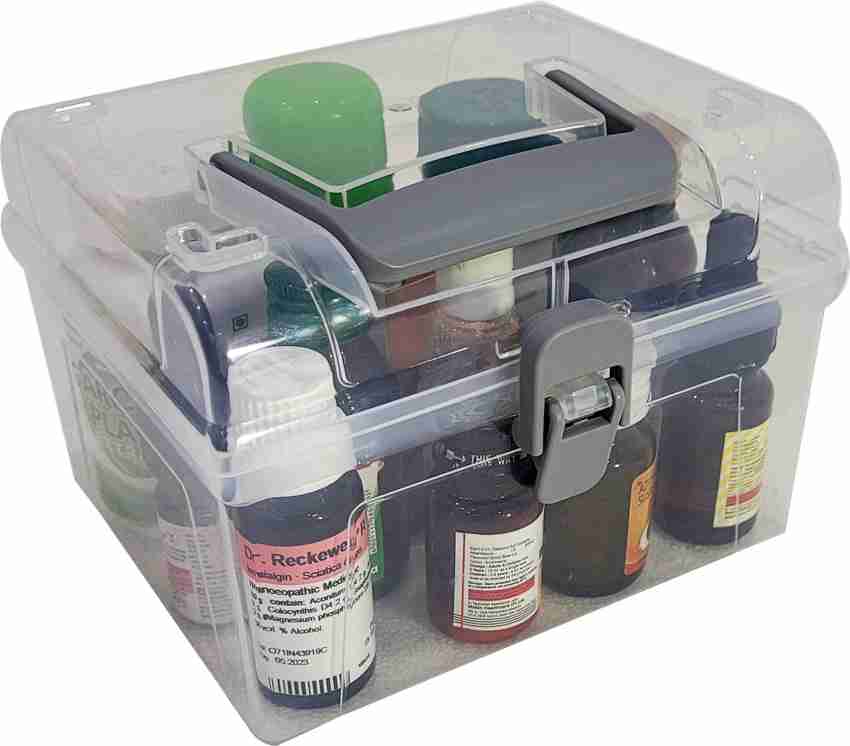 Medical Box, Portable Medicine Box, Fiirst Aid Empty Medicine Storage Box,  Multi-Layer Medicine Box Temperature Resistant For Safe Storage Of