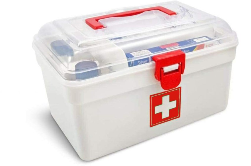 ClearMed First Aid Box Portable, 2 Tray Plastic Storage Box With Handle And  Insert For Home Use Y1113278H From Tgrff, $23.42