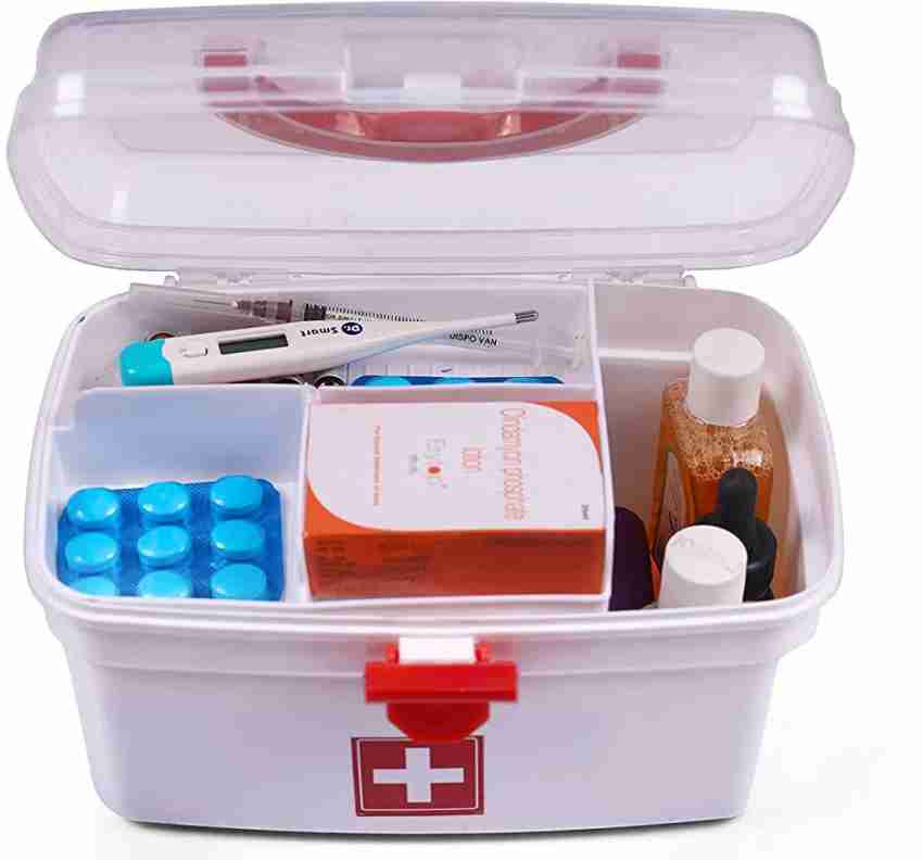 Treeky Plastic First Aid Kit Portable Family Medicine Box with Carry Handle First  Aid Kit Price in India - Buy Treeky Plastic First Aid Kit Portable Family Medicine  Box with Carry Handle
