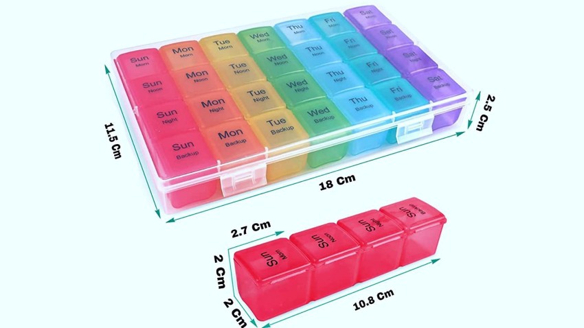 1pc Travel Pill Box Extra Large Pill Organizer 2 Times A Day