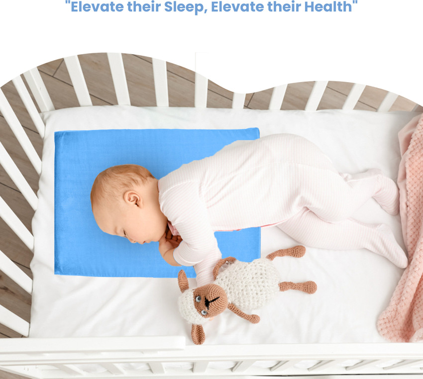Cherilo Standard Elevated Wedge Pillow for Baby Crib Mattress Memory Foam Solid Baby Pillow Pack of 1 Buy Cherilo Standard Elevated Wedge Pillow for Baby Crib Mattress Memory Foam