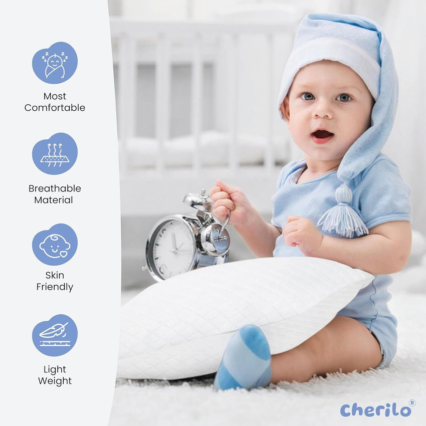 Cherilo Microfiber Sleeping Pillow for Kids Baby Pillow with Super Soft Outer Cover Microfibre Geometric Baby Pillow Pack of 1 Buy Cherilo Microfiber Sleeping Pillow for Kids Baby Pillow with Super