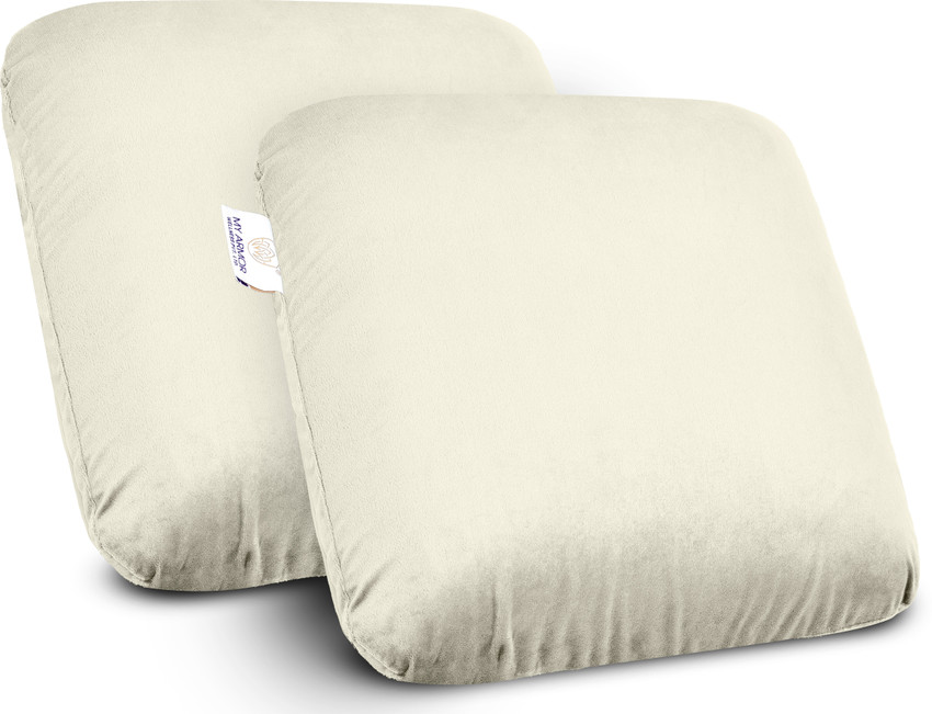 MY ARMOR Memory Foam Square Pillow With Removable Velvet Outer
