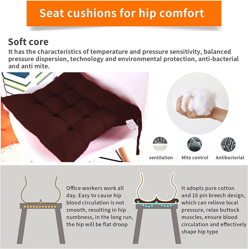 OneNonly Fantabulous Chair Cushions with Handmade Quilting for Outdoor Indoor Cotton Solid Chair Pad Pack of 4 Buy OneNonly Fantabulous Chair Cushions with Handmade Quilting for Outdoor Indoor Cotton ...