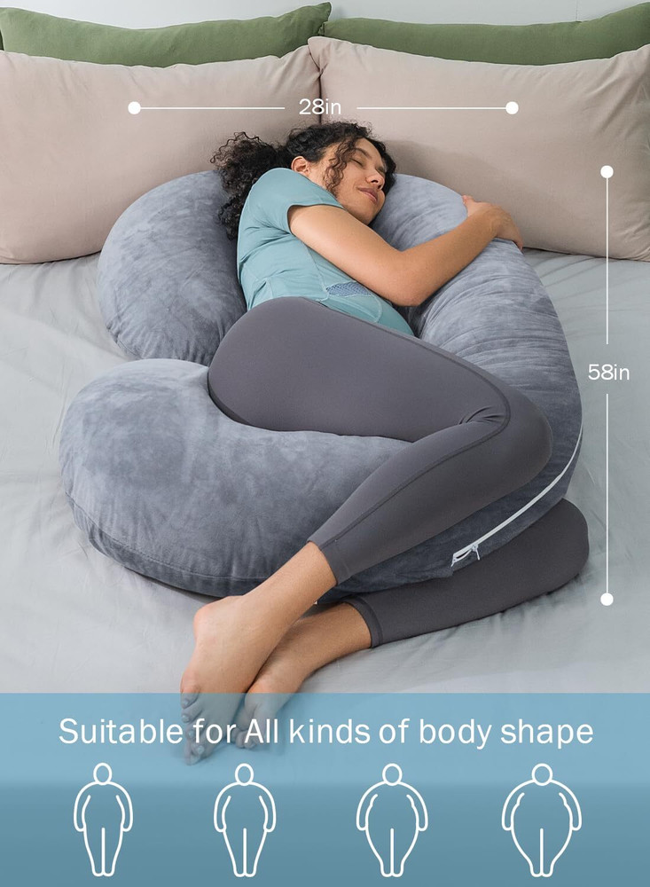 WILD MINT ultra soft c shaped Microfibre Polyester Fibre Solid Pregnancy Pillow Pack of 1 Buy WILD MINT ultra soft c shaped Microfibre Polyester Fibre Solid Pregnancy Pillow Pack of 1