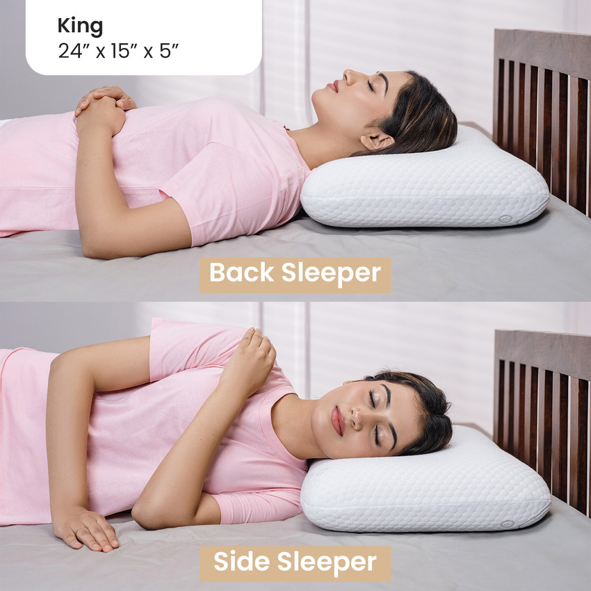 MY ARMOR Orthopedic Memory Foam Pillow King 24 x 15 x 5 With Outer Cover Memory Foam Solid Orthopaedic Pillow Pack of 1 Buy MY ARMOR Orthopedic Memory Foam Pillow