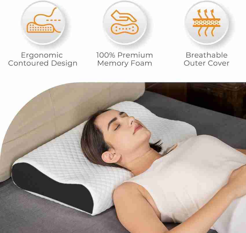 Flipkart SmartBuy ORTHOPEDIC Memory Foam Solid Sleeping Pillow Pack of 1