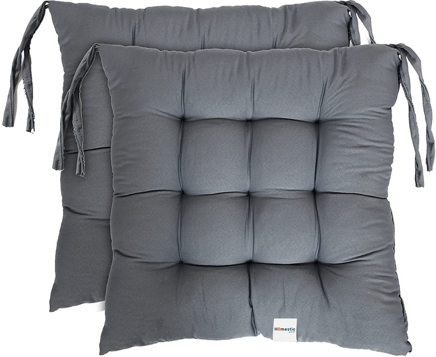HOMESTIC Microfibre Solid Chair Pad Pack of 2 Buy HOMESTIC