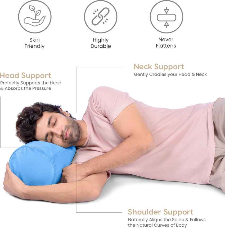 MY ARMOR Memory Foam Orthopedic Round Bolster Bed Pillow Large