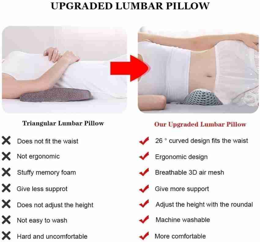 Lumbar Support Pillow Sleep Orthopaedic Lumbar Waist Pillow Back