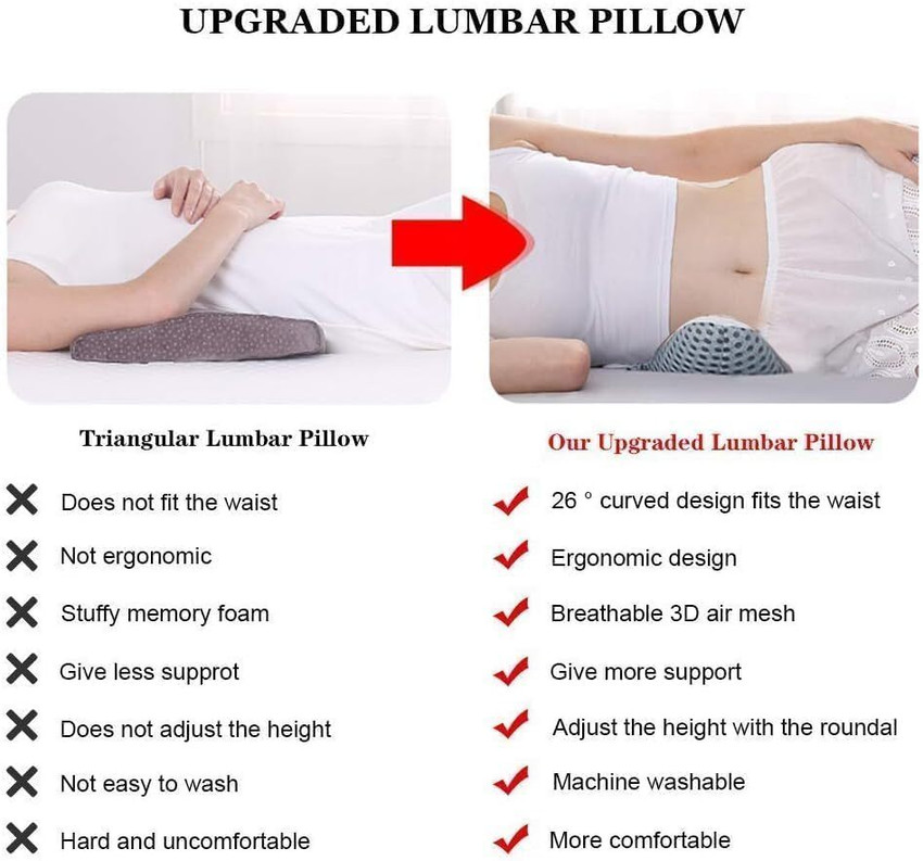 Sleeping with lumbar pillow on sale