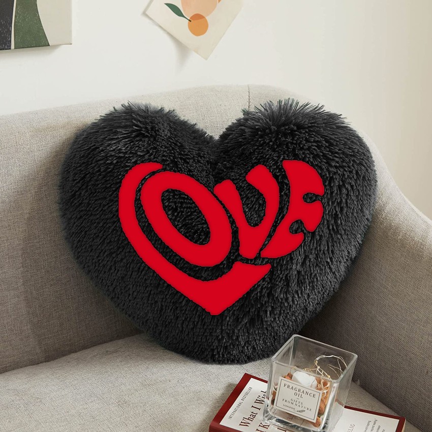 Black heart pillow best sale