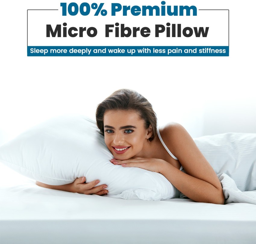 2 Sleep Comfort Microfibre Pillow (41 X 61 cm) White (Spine