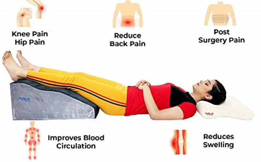 Pillow below legs top
