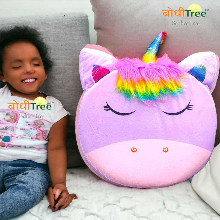 Bodhee Tree Unicorn Foam Cushion with Horn for Kids Unicorn Pillow