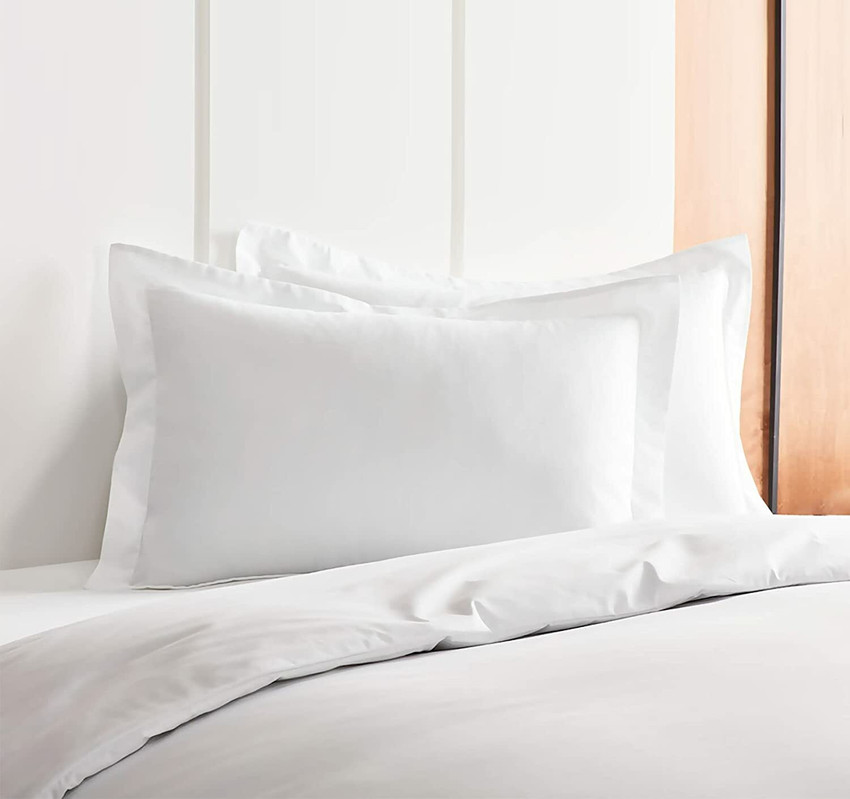 ORN 300 TC Pillow Cover Normal 16 x 24 Inch White 2 Pieces Foam Solid Floor Cushion Pack of 2 Buy ORN 300 TC Pillow Cover Normal 16 x 24 Inch