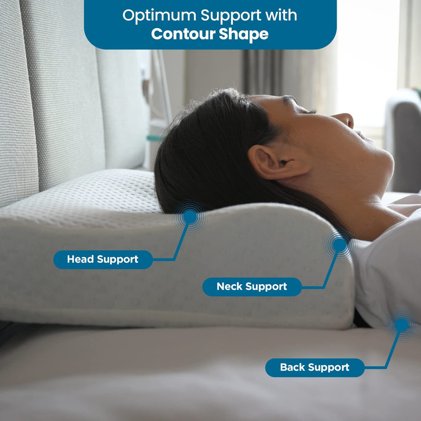 Sleepwellness contour cervical orthopedic sales pillow