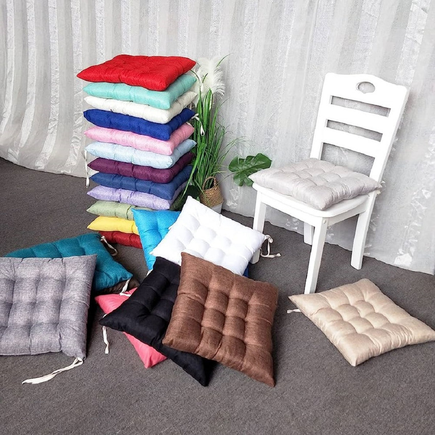 Linenovation Cotton Solid Chair Pad Pack of 1 Buy Linenovation Cotton Solid Chair Pad Pack of 1 Online at Best Price in India Flipkart