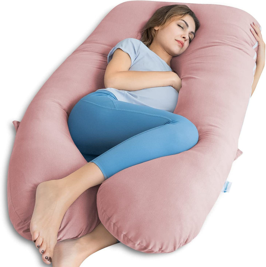 Pink and top blue pregnancy pillow