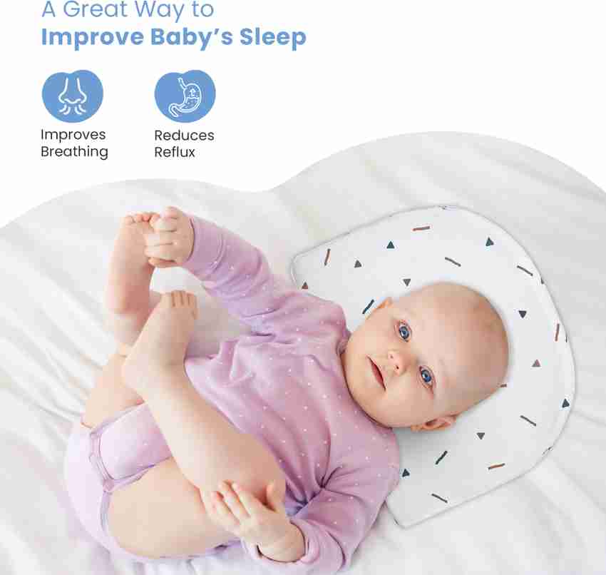 Cherilo C Shaped Elevated Wedge Pillow for Baby Crib Mattress Memory Foam Geometric Baby Pillow Pack of 1 Buy Cherilo C Shaped Elevated Wedge Pillow for Baby Crib Mattress