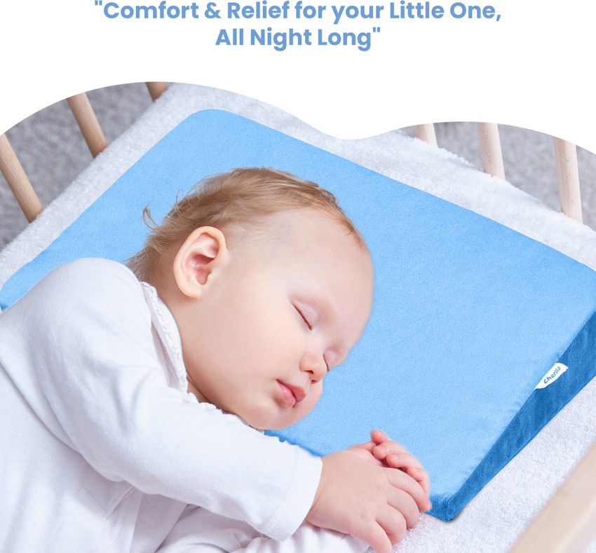 Cherilo Half Size Elevated Wedge Pillow for Baby Crib Mattress Memory Foam Solid Baby Pillow Pack of 1 Buy Cherilo Half Size Elevated Wedge Pillow for Baby Crib Mattress