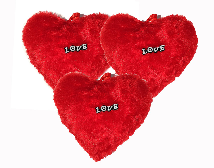 Red colour shop heart shaped pillow