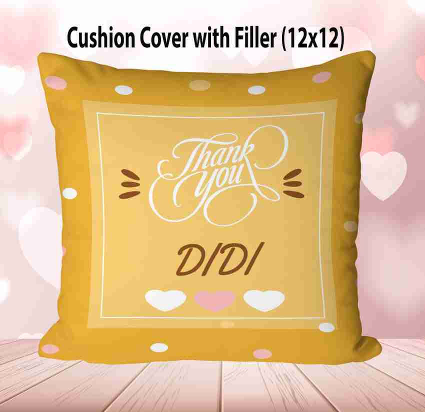 NH10 DESIGNS Didi Printed Cushion Cover with Filler Pillow For Didi 12x12 inch TY12CU 51 Microfibre Solid Cushion Pack of 1 Buy NH10 DESIGNS Didi Printed Cushion Cover with Filler Pillow