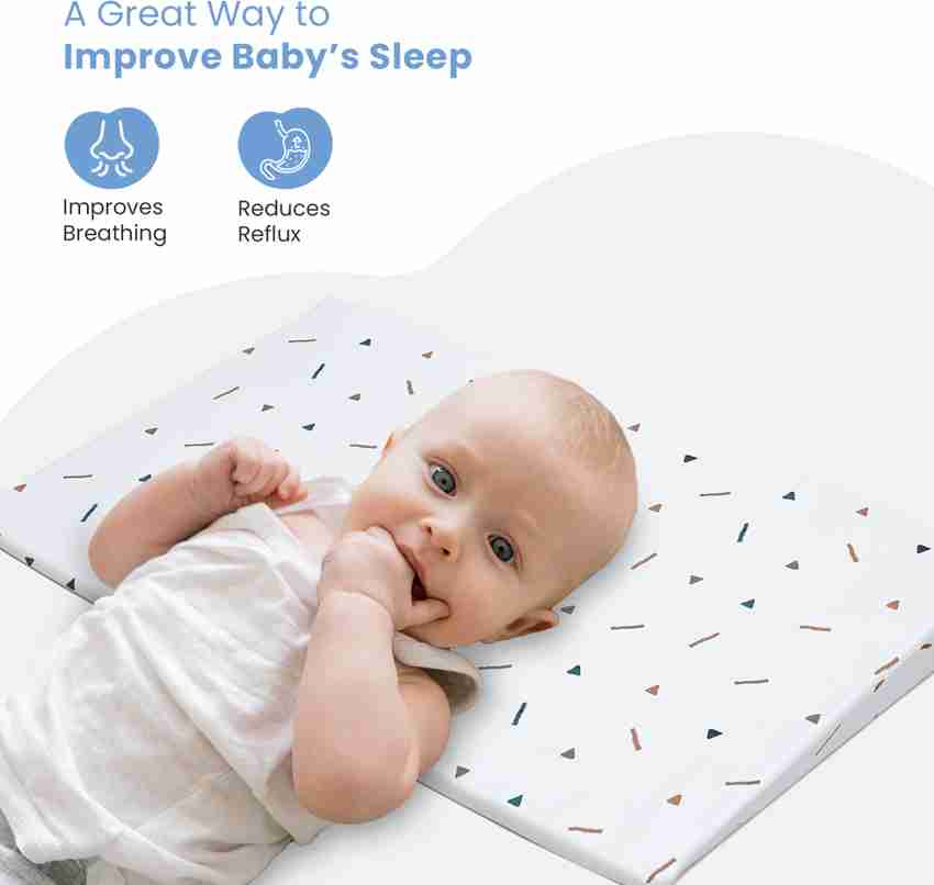 Cherilo Half Size Elevated Wedge Pillow for Baby Crib Mattress Memory Foam Solid Baby Pillow Pack of 1 Buy Cherilo Half Size Elevated Wedge Pillow for Baby Crib Mattress