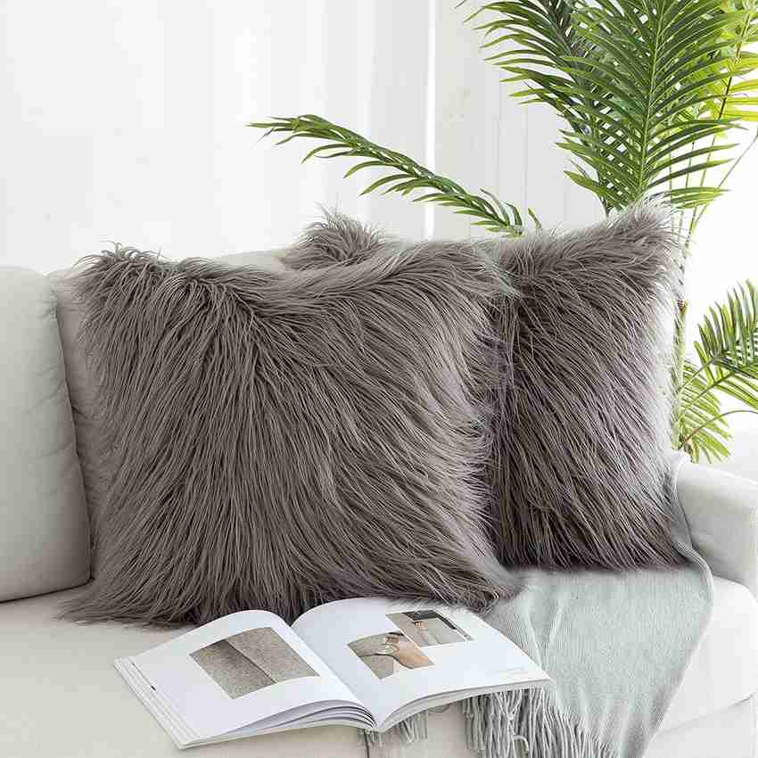 Soft fur pillows top