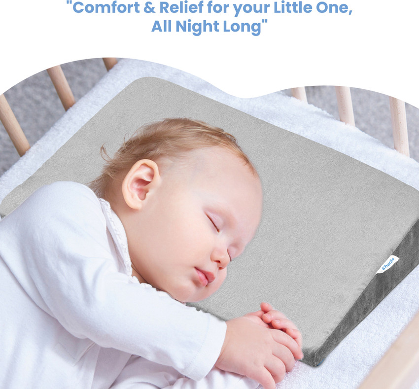 Cherilo Half Size Elevated Wedge Pillow for Baby Crib Mattress Memory Foam Solid Baby Pillow Pack of 1 Buy Cherilo Half Size Elevated Wedge Pillow for Baby Crib Mattress