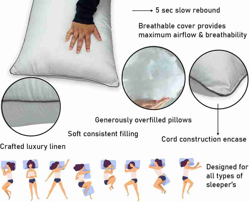 AYKA Vibrant Cord Soft Sleeping Pillow Microfibre Geometric