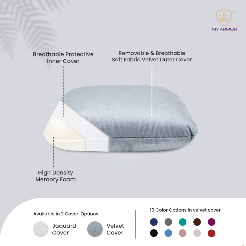 Square memory foam pillow clearance