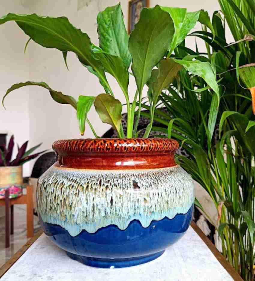 Kunda Matki Ceramic Pot Planter, For Decoration, Size: Medium