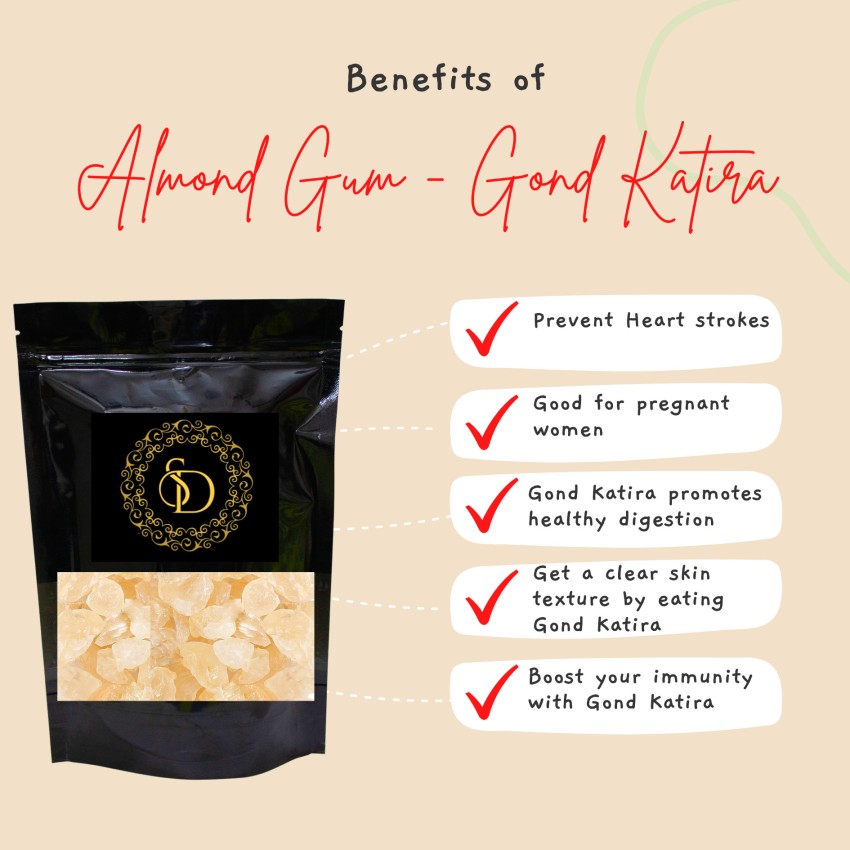 5:15Pm Gond Katira 250G | 100% Pure & Natural Edible Gum |Tragacanth Gum|  High Cooling Properties Herbal Food|Super Food - 250G