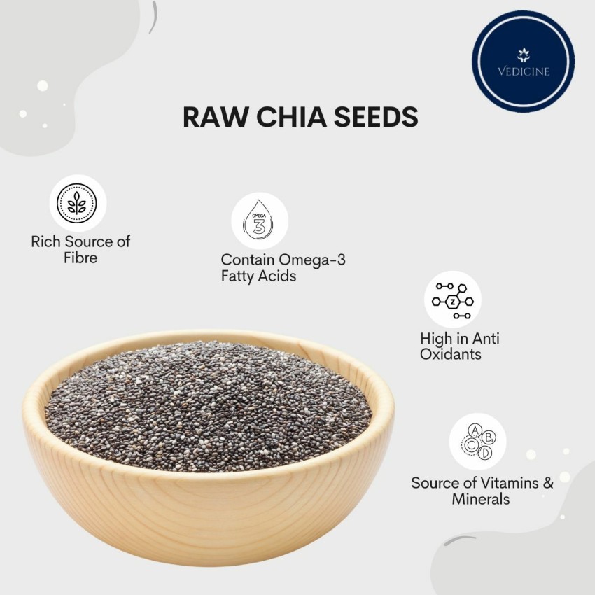 VEDICINE Chia Seeds Chea cheeya Siya chiya Seeds 100gm x1 Seed