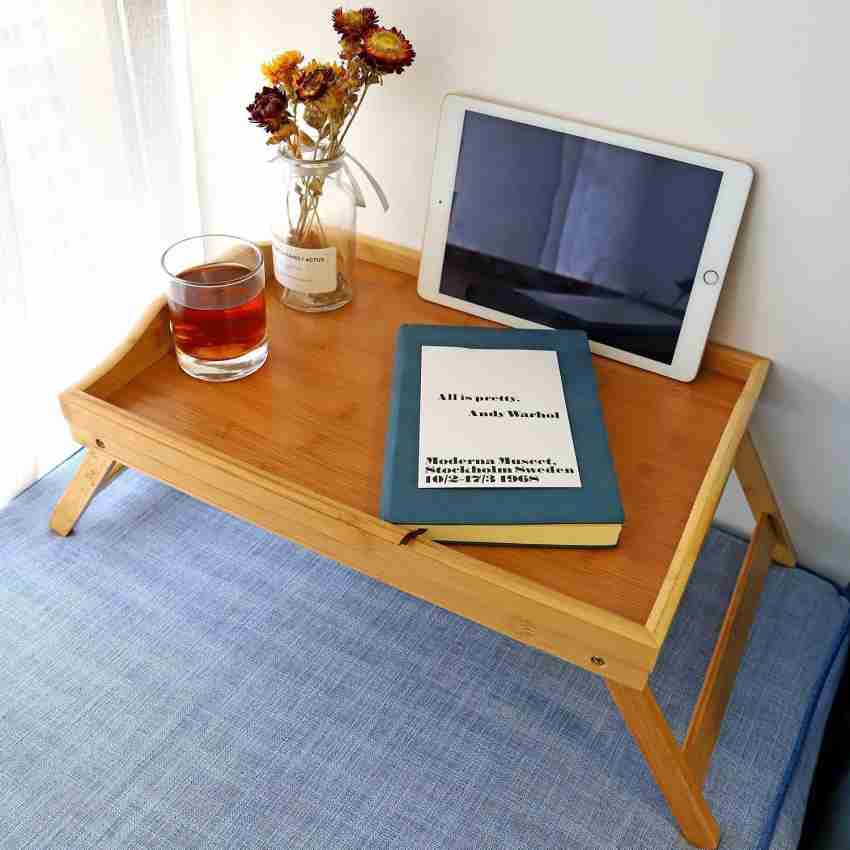 Khargadham Bamboo Bed Tray,Breakfast Tray with Folding Legs