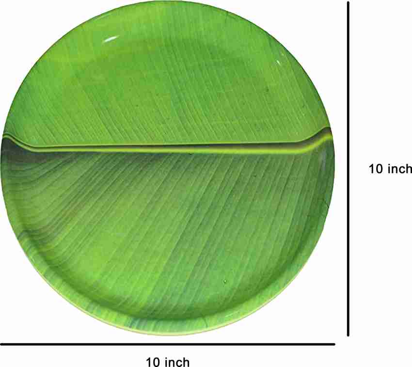 Banana leaf plastic plates top
