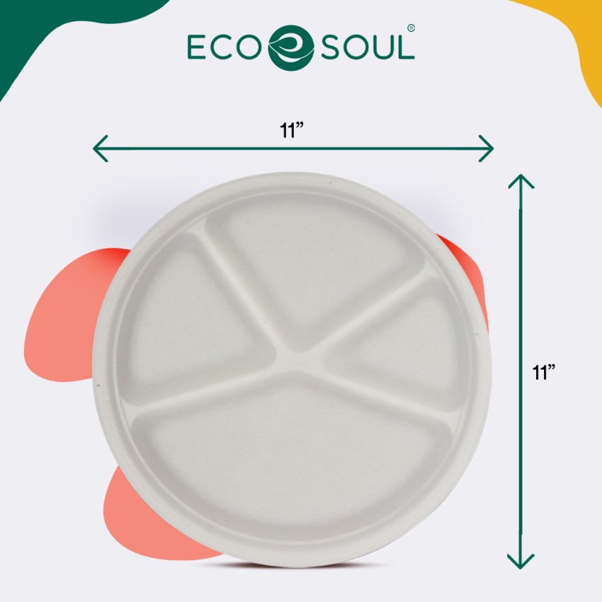 Eco Soul Compostable Round Plates 9 Inch