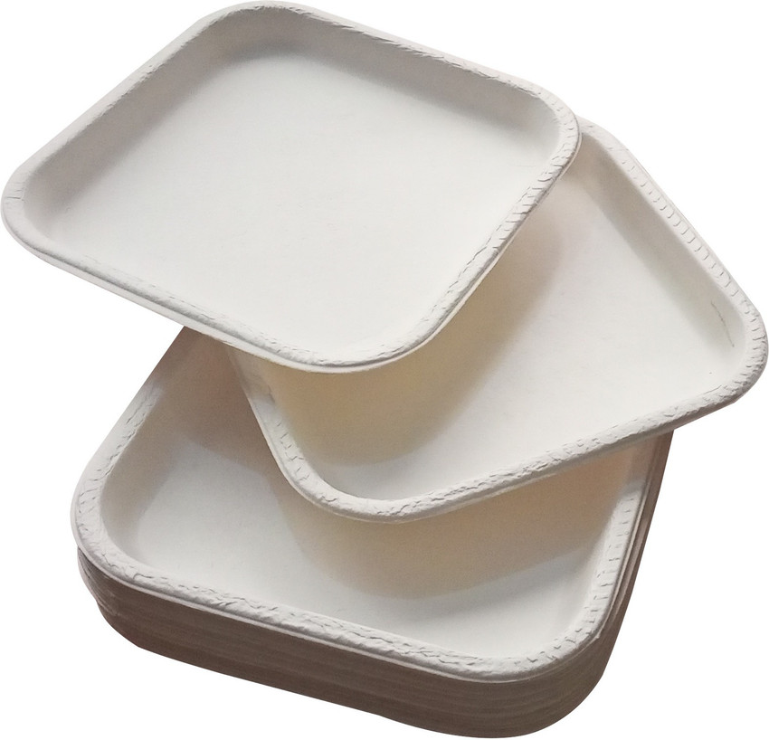 Square cardboard shop plates