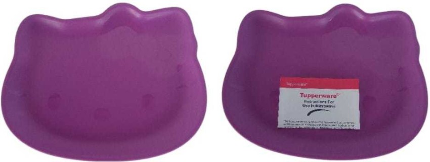 Tupperware Hello Kitty Plates Set of 2 Pink and Purple