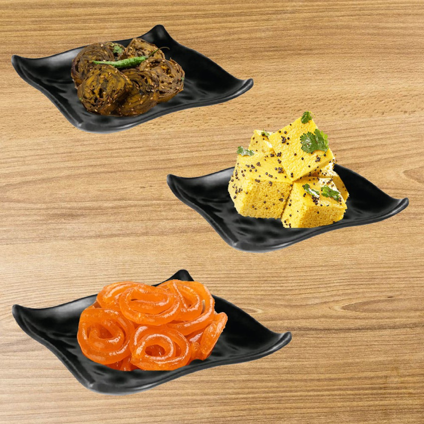 Master Melamine Unbreakable Serving Snacks Half Plates for Kitchen