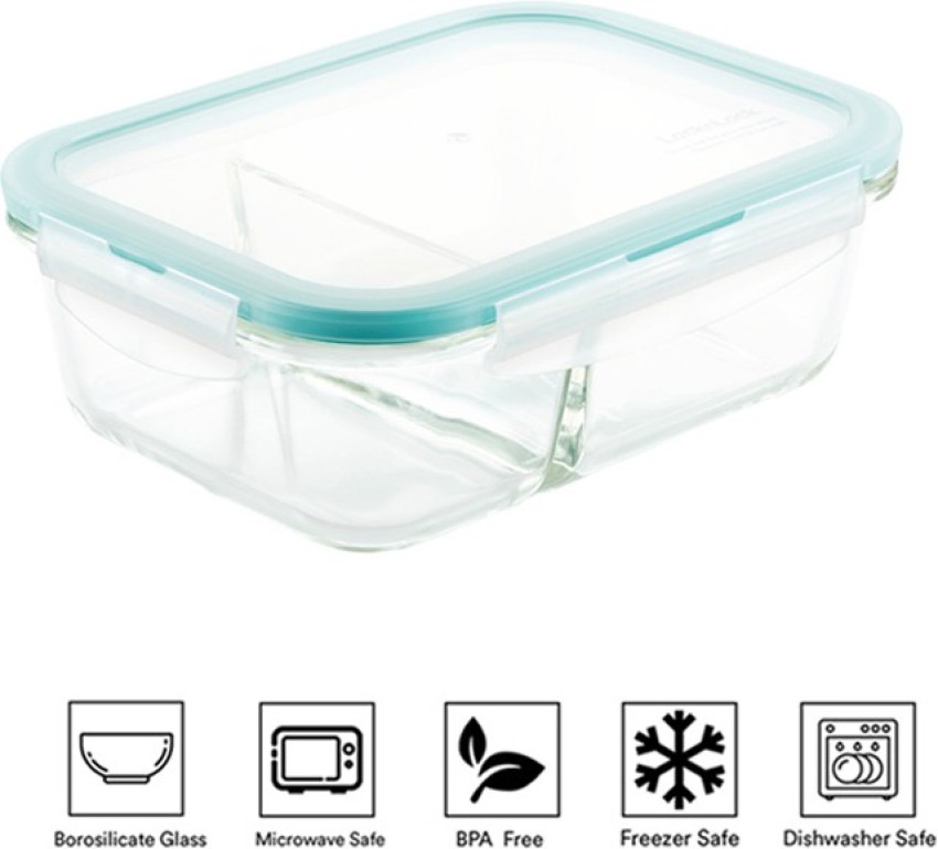 Borosilicate Glass Casserole Dish with Divider - Pack of 2